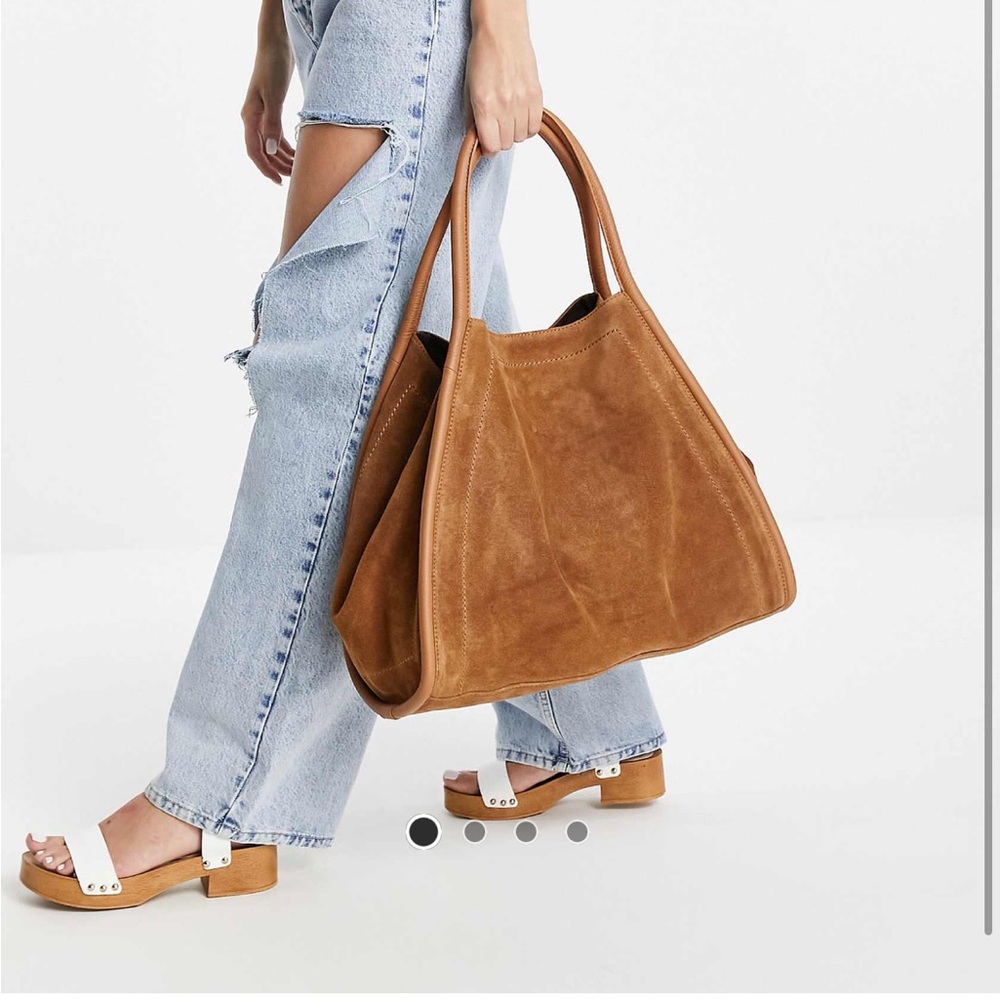 ASOS Design Suede Tote Bag